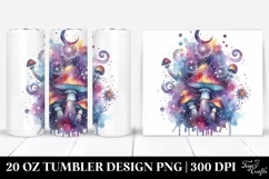 Colorful Magical Mushroom Tumbler | 20 Oz Product Image 1