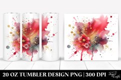 Colorful Redish Watercolor Splash | 20 Oz Tumbler Product Image 1