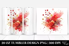 Colorful Redish Watercolor Splash | 20 Oz Tumbler Product Image 1