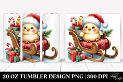 Funny Chicken on Christmas Sleigh, High-Res 20 Oz Tumbler Product Image 1