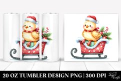 Funny Chicken on Christmas Sleigh, High-Res 20 Oz Tumbler Product Image 1