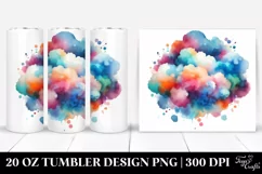 Colorful Watercolor Cloud | 20 Oz Tumbler Product Image 1