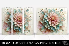 Shiny Retro Frame Dahlia, 20 Oz Tumbler Product Image 1