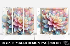 Shiny Retro Dahlia, 20 Oz Tumbler Product Image 1