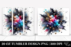 Colorful Black Watercolor Particles | 20 Oz Tumbler Product Image 1