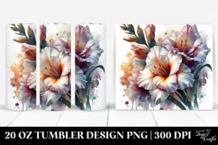 Glossy Gladiolus with Golden Insertions | 10 Oz Tumbler Product Image 1