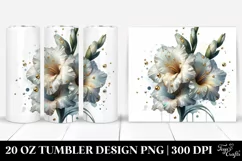 Glossy Gladiolus with Golden Insertions | 10 Oz Tumbler Product Image 1