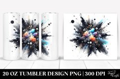 Colorful Black Watercolor Particles | 20 Oz Tumbler Product Image 1