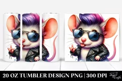 Funny Baby Mouse Dancing, Transparent 20 Oz Tumbler Product Image 1