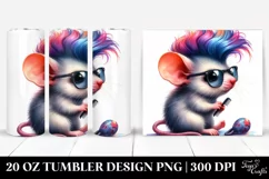 Funny Aggressive Baby Mouse, Transparent 20 Oz Tumbler Product Image 1