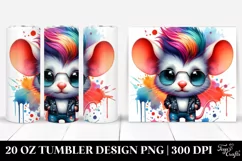 Funny Dancing Baby Mouse, Transparent 20 Oz Tumbler Product Image 1