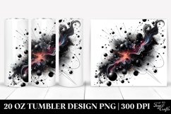 Colorful Black Watercolor Splash | 20 Oz Tumbler Product Image 1