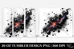 Colorful Black Watercolor Splash | 20 Oz Tumbler Product Image 1