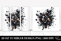 Colorful Black Watercolor Splash | 20 Oz Tumbler Product Image 1