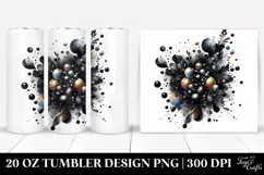 Colorful Black Watercolor Splash | 20 Oz Tumbler Product Image 1