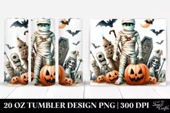 Halloween Mummy's Tomb Clipart, Transparent 20 Oz Tumbler Product Image 1