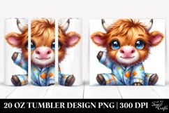 Highland Cow in Pijamas | 10 Oz Tumbler Product Image 1