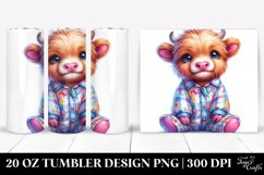 Highland Cow in Pijamas | 10 Oz Tumbler Product Image 1