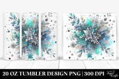 Cyan Watercolor Particles Splash | 20 Oz Tumbler Product Image 1