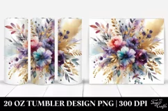 Colorful Violet Bouquet | 20 Oz Tumbler Product Image 1