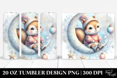 Sweet Baby Squirrel on Moon | 20 oz Tumbler Product Image 1