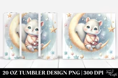 Sweet Baby Squirrel on Moon | 20 oz Tumbler Product Image 1