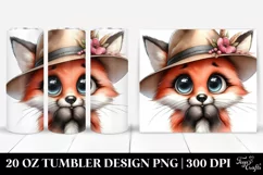 Fox with Big Eyes Watercolor | 20 Oz Tumbler Product Image 1