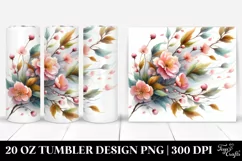 20 Oz Tumbler Sublimation | Tumbling with Spring Petals in Product Image 1