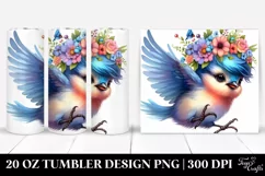 Modest Baby Bird Jumping, Transparent 20 Oz Tumbler Product Image 1