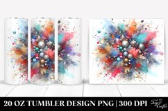 Colorful Watercolor Particles Stains | 20 Oz Tumbler Product Image 1
