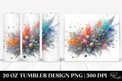 Colorful Watercolor Particles with Small Silver Foil | 20 Oz Product Image 1