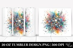 Colorful Watercolor Particles Stains | 20 Oz Tumbler Product Image 1