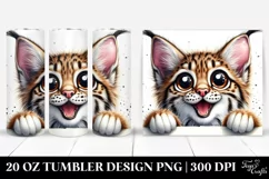 Colorful Lynx Peeking | 20 Oz Tumbler Product Image 1