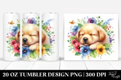 Colorful Cute Puppy Sleeping | 20 Oz Tumbler Product Image 1