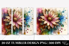 Abstract Wooden Small Stained Gerbera with Golden Product Image 1