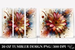 Abstract Wooden Small Stained Gerbera with Golden Product Image 1