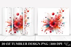 Colorful Redish Watercolor Particles | 20 Oz Tumbler Product Image 1