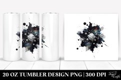 Colorful Black Watercolor Splash | 20 Oz Tumbler Product Image 1