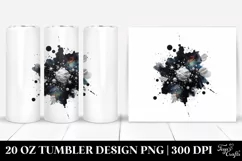 Colorful Black Watercolor Splash | 20 Oz Tumbler Product Image 1