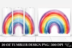 Colorful Simple Watercolor Rainbow | 20 Oz Tumbler Product Image 1