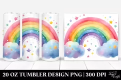 Colorful Simple Watercolor Rainbow | 20 Oz Tumbler Product Image 1