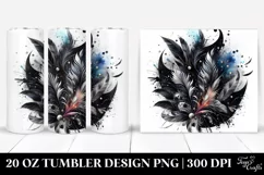Colorful Black Watercolor Splash | 20 Oz Tumbler Product Image 1