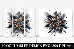 Colorful Black Watercolor Splash | 20 Oz Tumbler Product Image 1