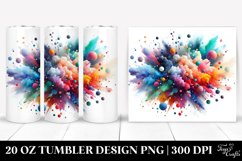 Colorful Watercolor Particles Splash | 20 Oz Tumbler Product Image 1