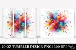 Colorful Watercolor Particles Splash | 20 Oz Tumbler Product Image 1