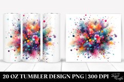 Colorful Watercolor Particles Splash | 20 Oz Tumbler Product Image 1