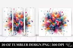 Colorful Watercolor Particles Splash | 20 Oz Tumbler Product Image 1
