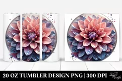 Glossy Dahlia Watercolor | 20 Oz Tumbler Product Image 1