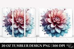 Glossy Dahlia Watercolor | 20 Oz Tumbler Product Image 1