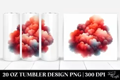Colorful Redish Watercolor Cloud | 20 Oz Tumbler Product Image 1